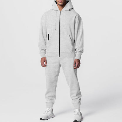 Herren Hoodie Sportlich Mit Reißverschluss Jogginghose Set