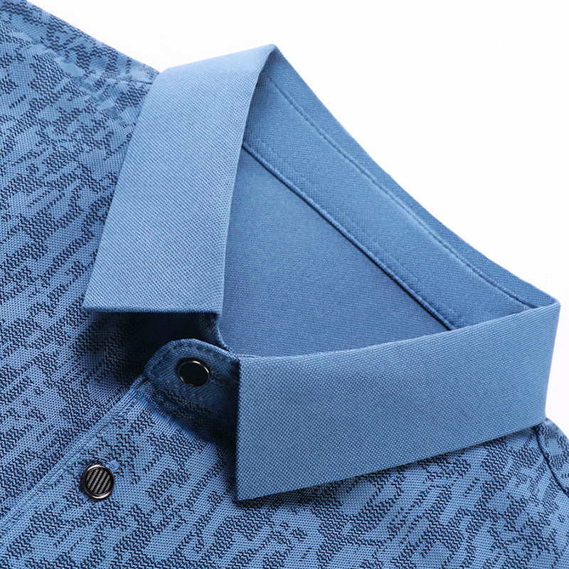 Herren Poloshirt Modern Strukturiert Kragen Style