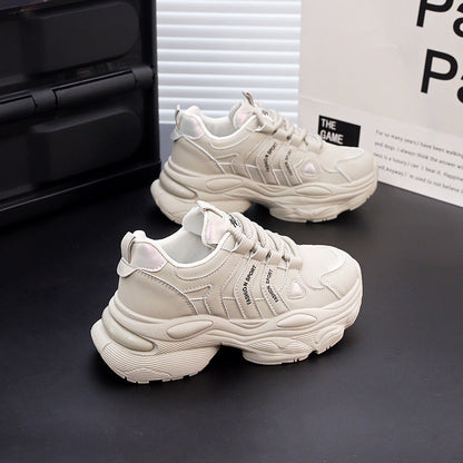 Damen Sneaker Chunky Atmungsaktiv Komfort Laufsohle