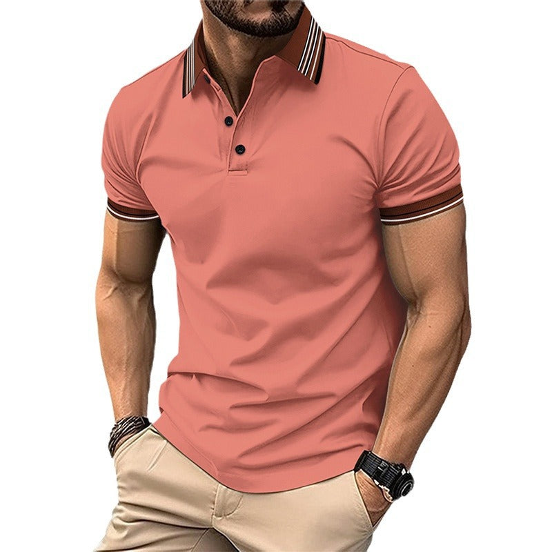 Herren Poloshirt Slim Fit Moderner Kragen Athletisch