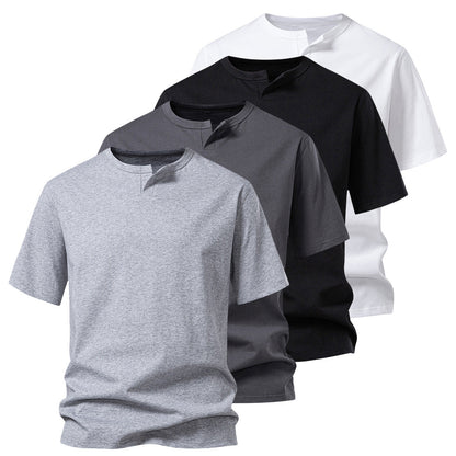 Herren T-Shirt Kurzarm Moderner Kragen Trendy
