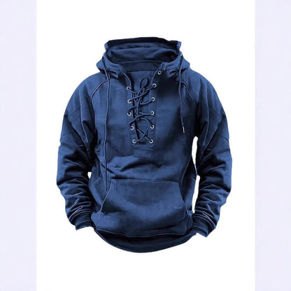 Herren Kapuzenpullover Weich Warm Schnürdesign Modern