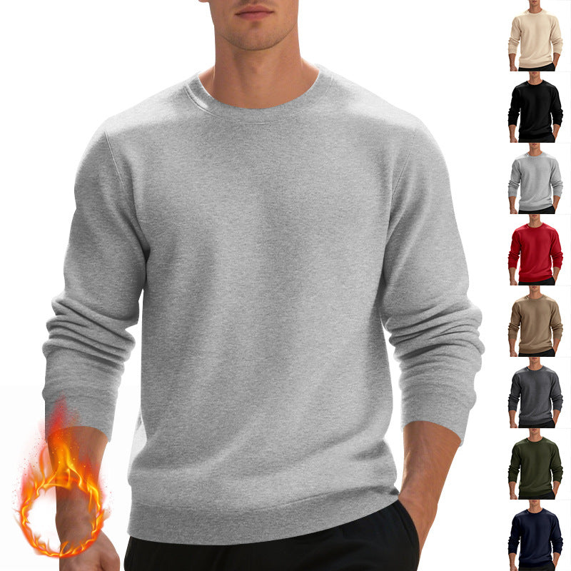Herren Pullover Weich Baumwolle Klassisch Rundhals