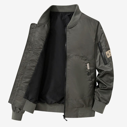 Herren Bomberjacke Modern mit Taschen Schwarz