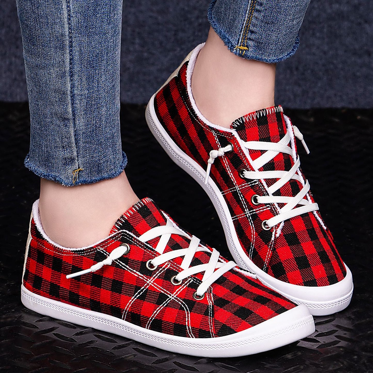 Segeltuchschuhe Damen Heidi Stil Bequem