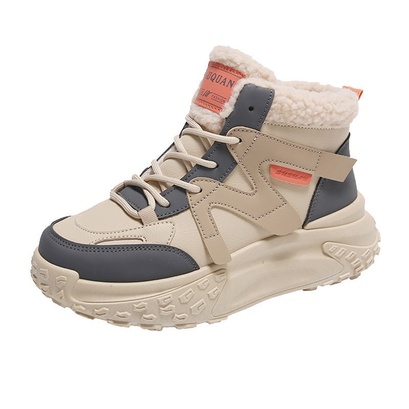 Damen Sport Sneaker Winter Warm Fleece Rutschfest