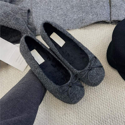 Damen Ballerinas Elegante Schleifendetail Komfort