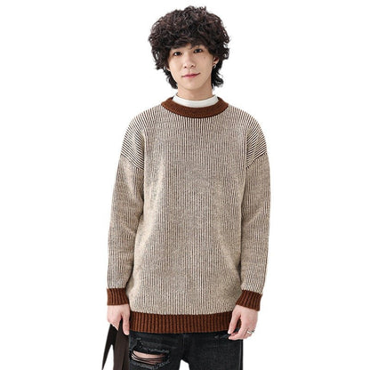 Grobstrickpullover Herren Großkaromodell Bequem