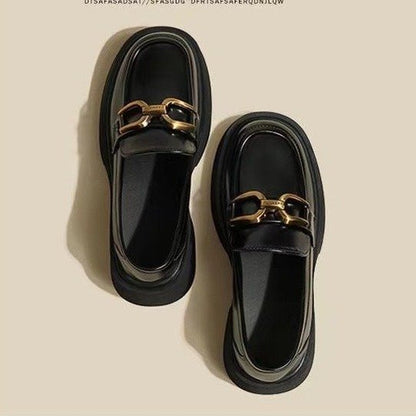Damen Mokassins Elegante Schnallenverschluss Schuhe Modern