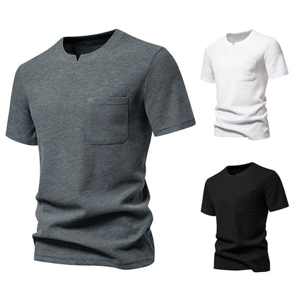 Herren Kurzarmshirt Strukturmuster Modern Trendy - BerlinGlamour