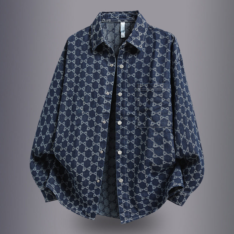Herren Overshirtjacke Lässig Muster Jacke Modern - BerlinGlamour