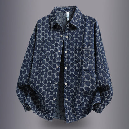 Herren Overshirtjacke Lässig Muster Jacke Modern - BerlinGlamour