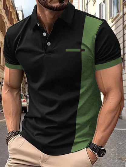 Herren Poloshirt Kurzarm Sportlich Sommer