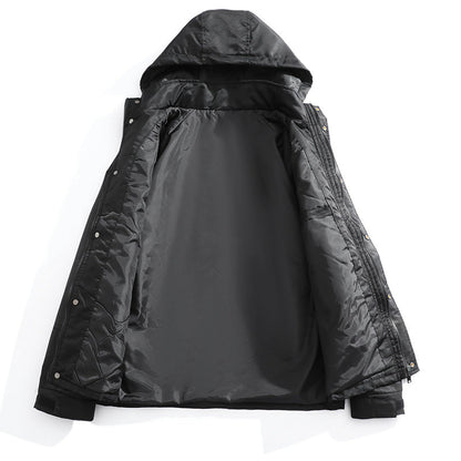 Herren Sportjacke Übergangsjacke mit Kapuze Reflektierend