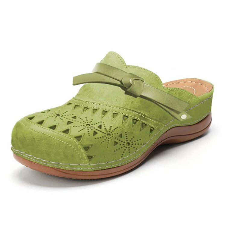 Damen Clogs bequem durchbrochen Komfort Fußbett