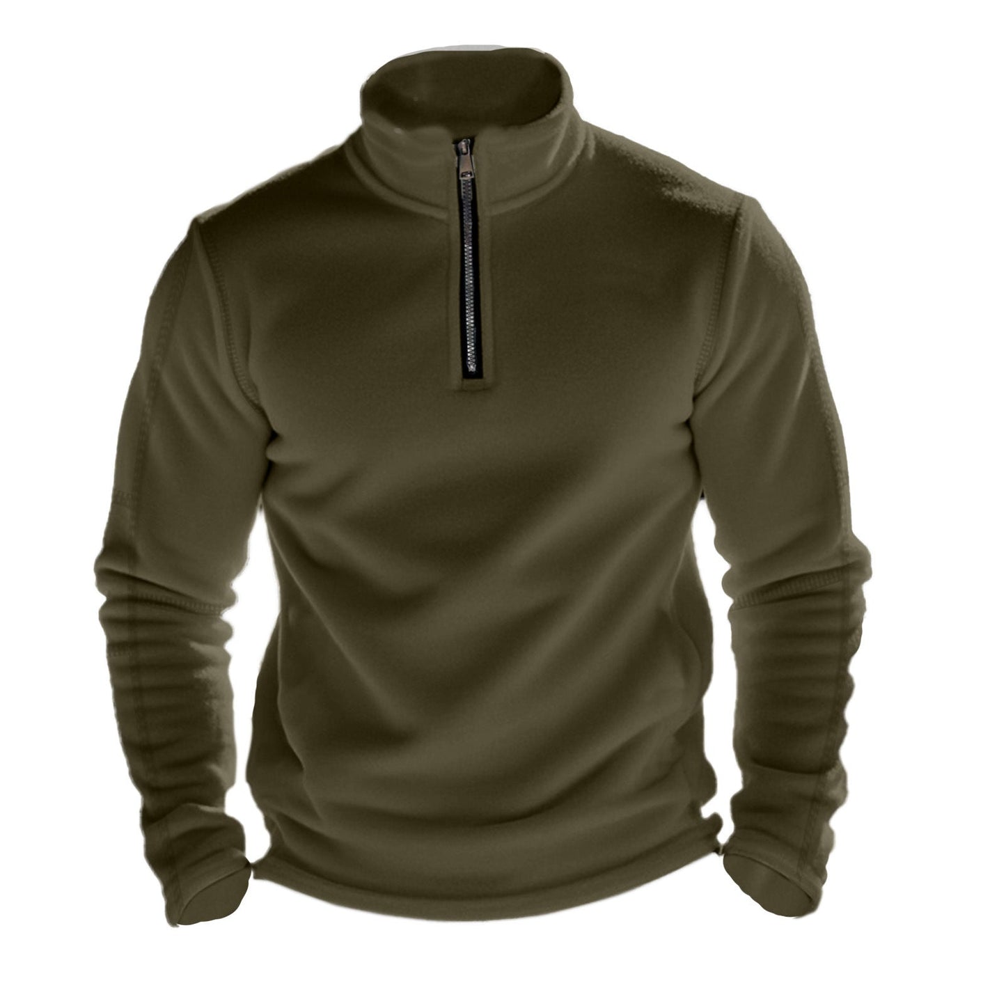 Herren Fleece Pullover Halbzipper Komfort Stehkragen