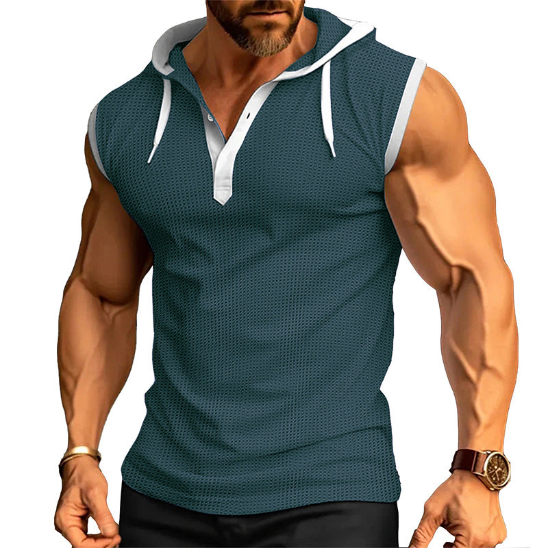 Herren Funktionsshirt Kurzarm Kapuze Sportlich