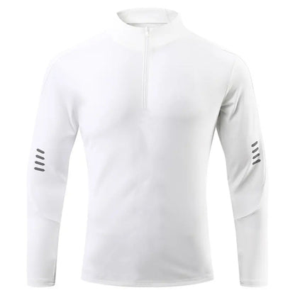 Herren Langarmshirt Funktionsshirt Mit Reißverschluss Hochwertig