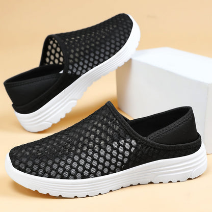 Damen Sneaker Atmungsaktiv Slip-On Bequem Flexibel