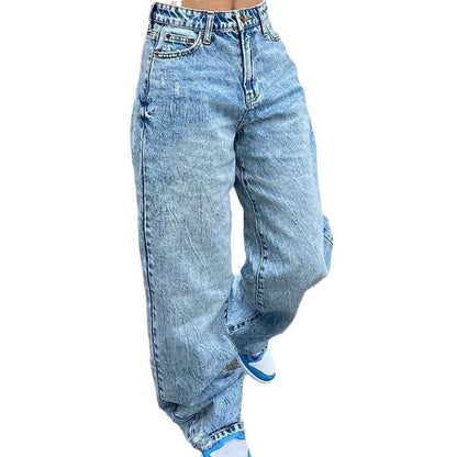 Damen Cargo Jeans Bequem Funktional