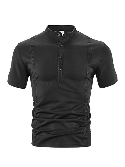 Herren Kurzarm Hemd Modern Slim Fit Kragen