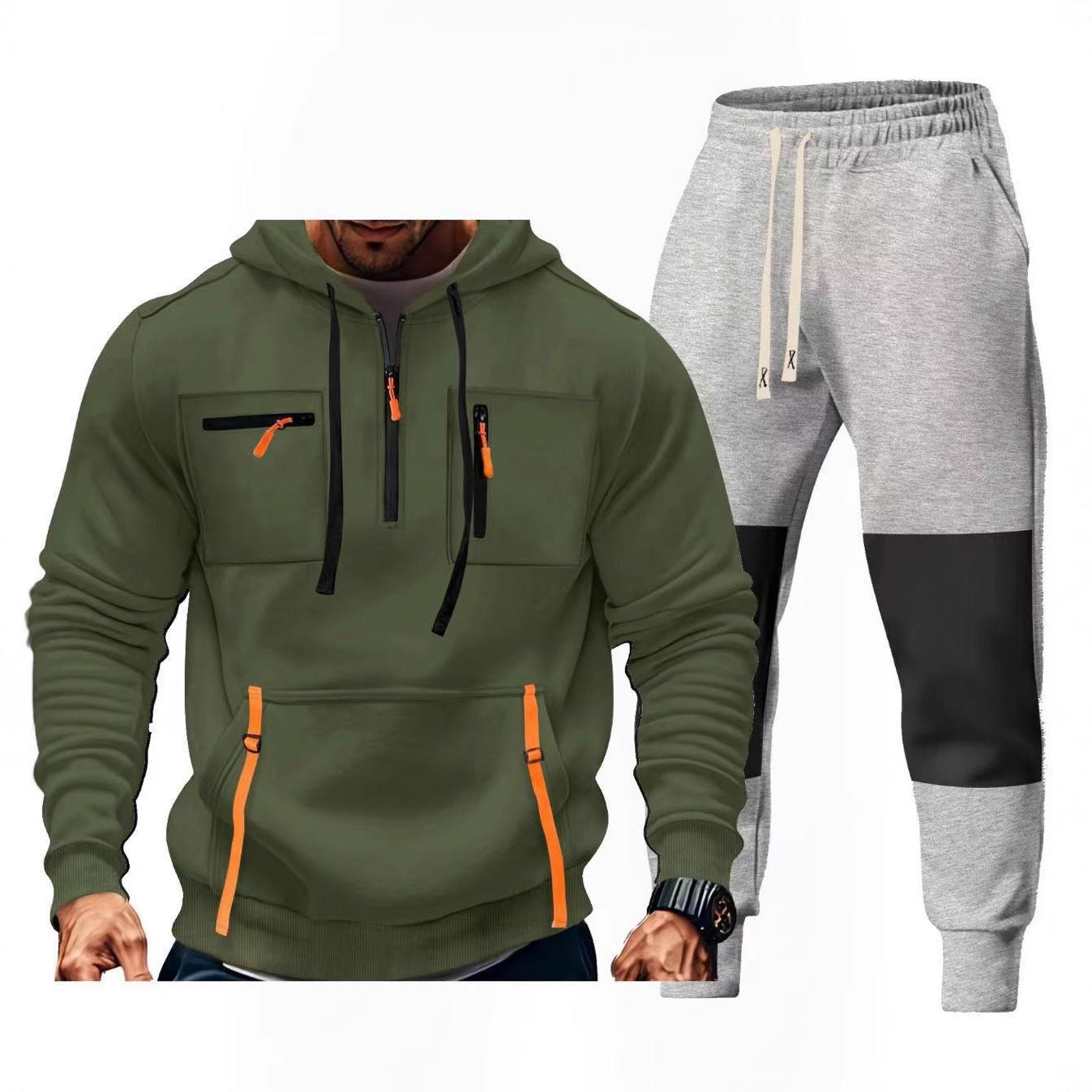 Herren Sportbekleidungsset Funktionstaschen Sportlich Modern