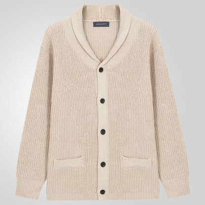 Herren Strickjacke Klassisch Bequem Zopfmuster