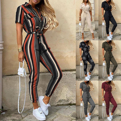 Damen Jumpsuit Modern mit Taschen und Taillenschnitt - BerlinGlamour