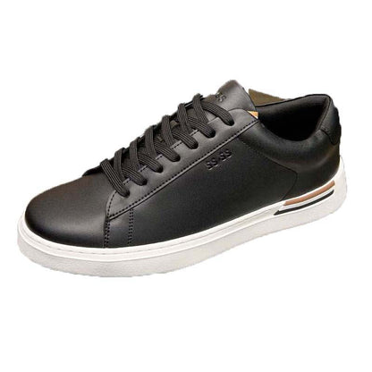 Damen Sneaker Leder Schuhe Sportlich Elegangt Schwarz