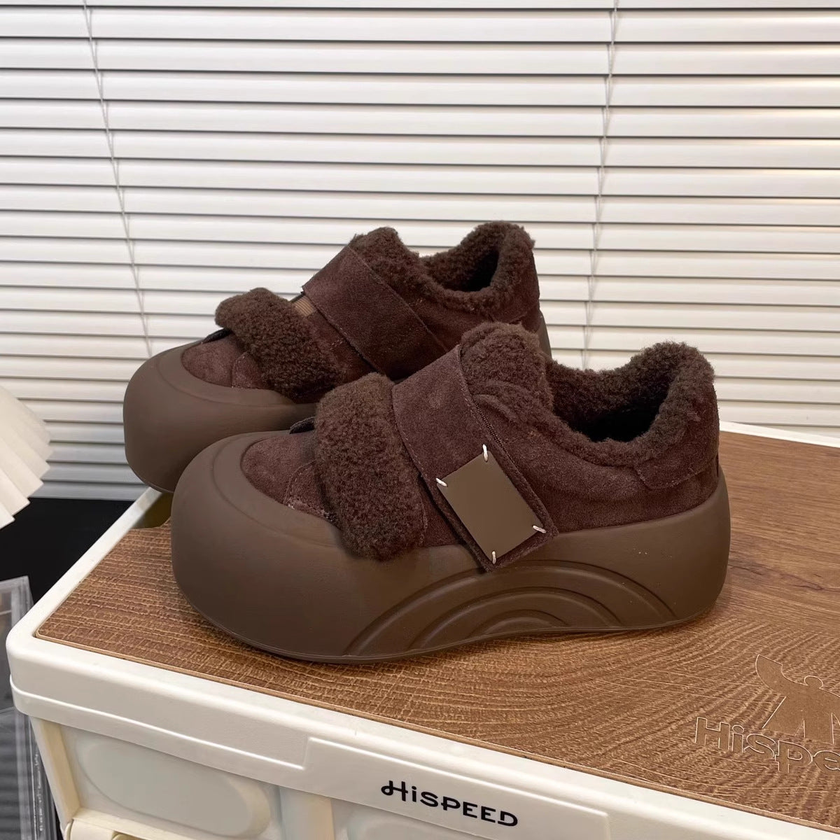 Damen Sneaker Plüsch Gefüttert Warm Bequem