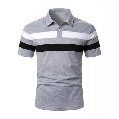 Herren Polohemd Modern Farbblock atmungsaktiv