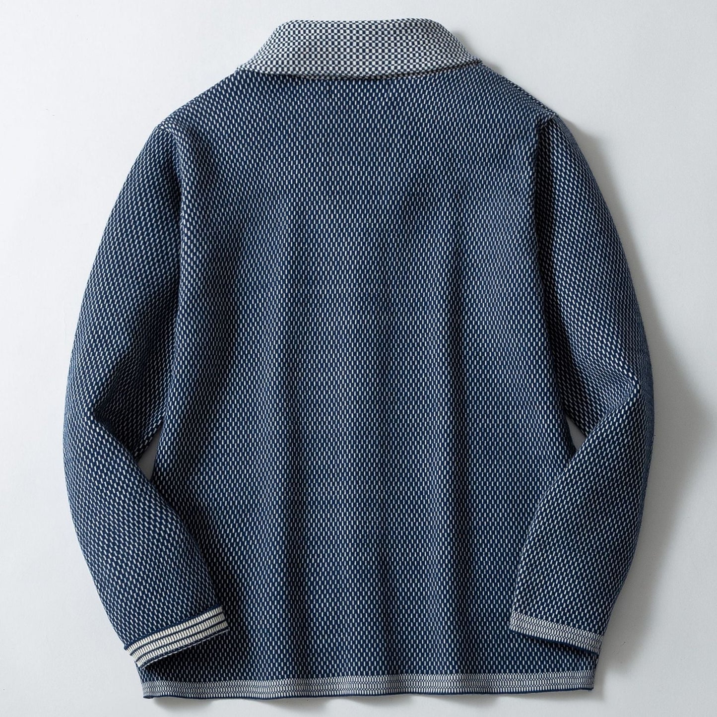 Herren Strickjacke Elegante Knöpfe Breiter Schalkragen
