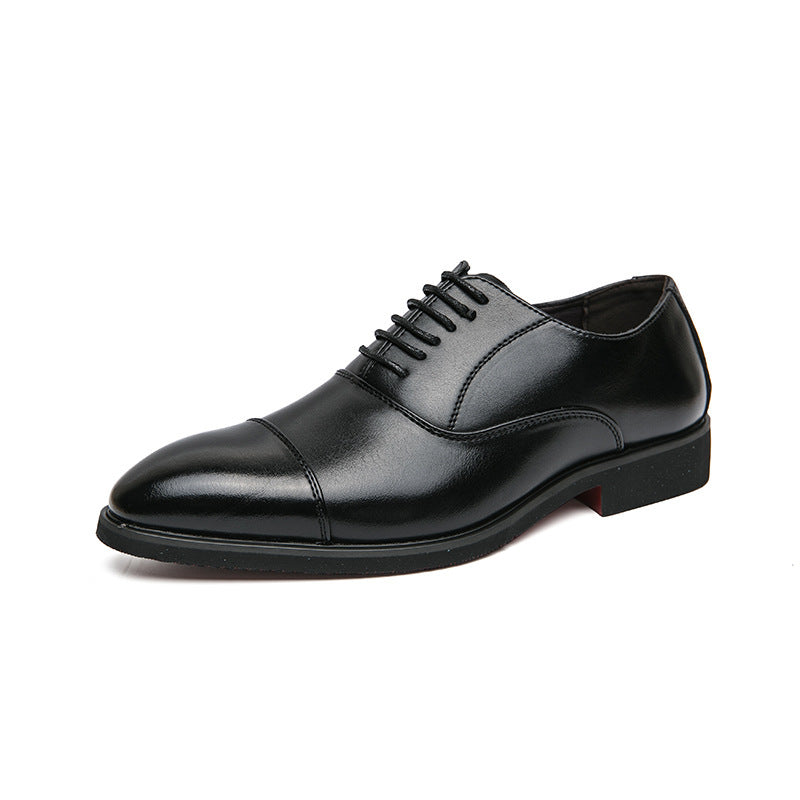 Damen Schnürschuhe Elegantes Leder Schwarz