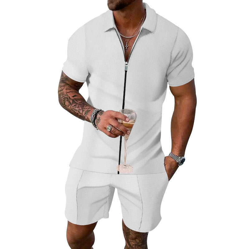 Herren Freizeit-Set Modern atmungsaktiv mit Reißverschluss