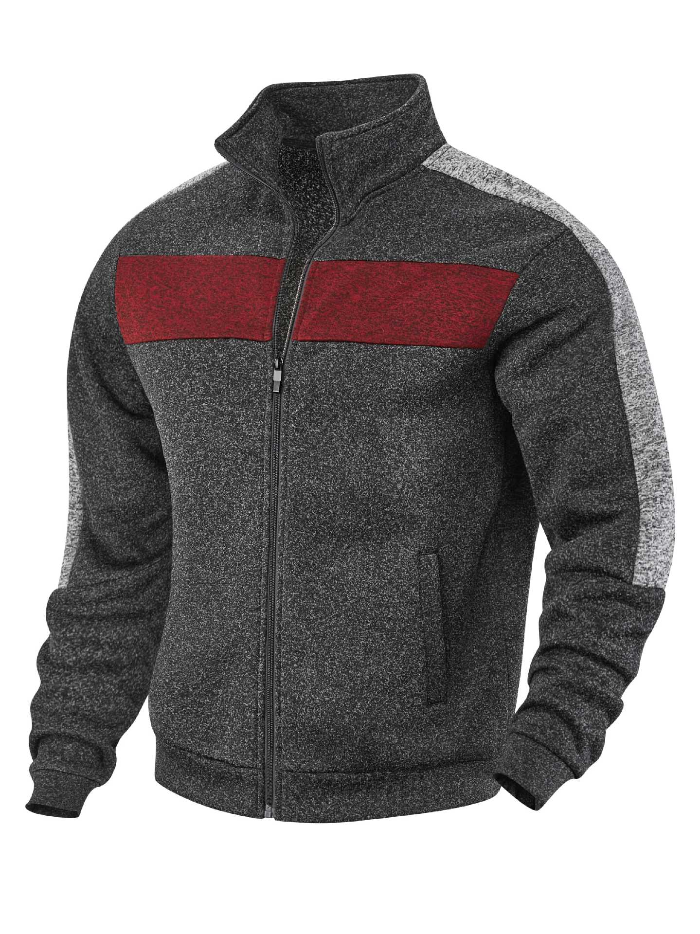 Herren Fleecejacke Sportlich Reflektierend Warm