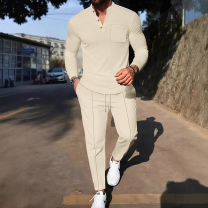 Herren Freizeitoberteil mit lässiger Sportshose Modern