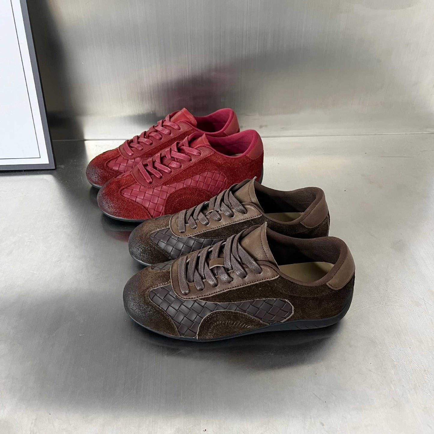 Damen Sneaker Sportlich Veloursleder Modern