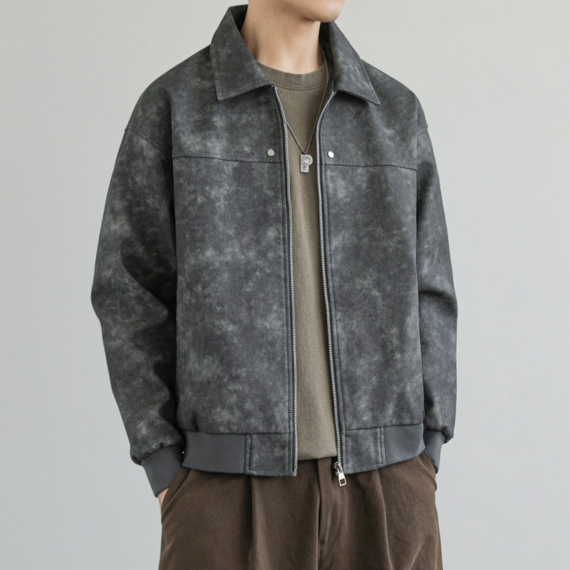 Lederjacke Herren Modern Bequem Wildleder