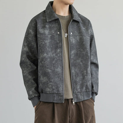 Lederjacke Herren Modern Bequem Wildleder