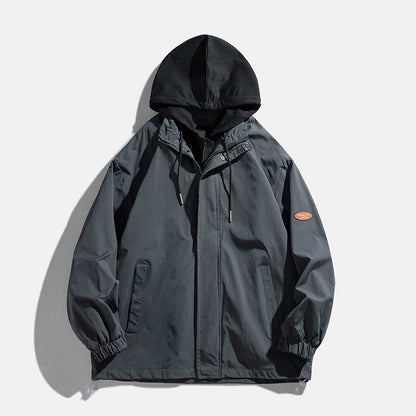 Unisex Übergangsjacke atmungsaktiv mit Kapuze Wasserabweisend