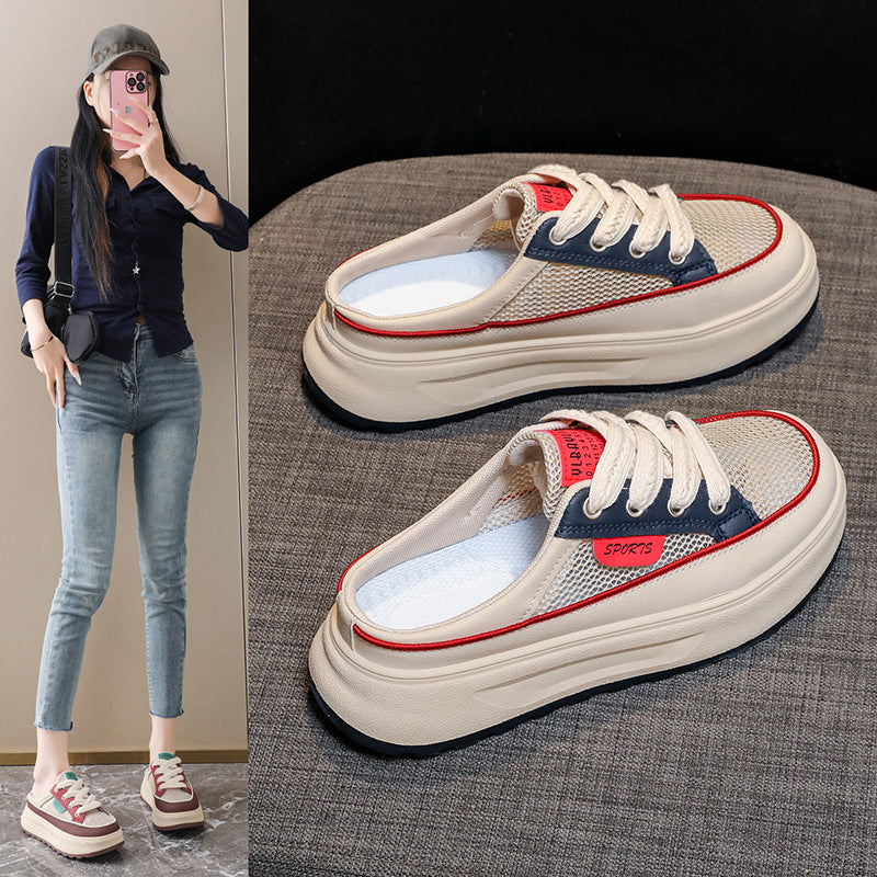 Damen Sneaker Bequem Atmungsaktiv Mesh Weiße Sohle - BerlinGlamour