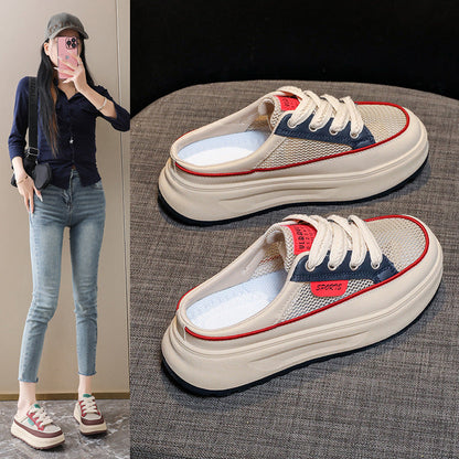 Damen Sneaker Bequem Atmungsaktiv Mesh Weiße Sohle - BerlinGlamour