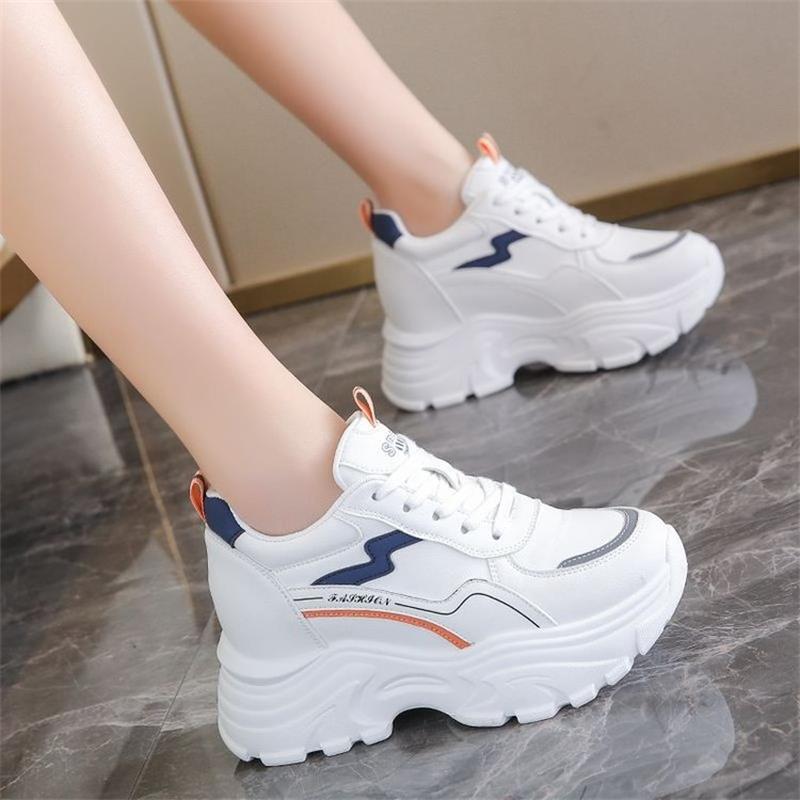 Damen Sneaker Hochplattform Atmungsaktiv Modern