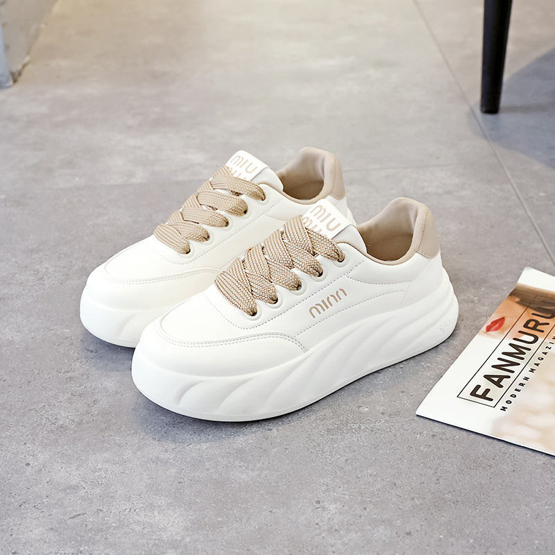 Damen Sneaker atmungsaktiv mit dicker Sohle Sportlich