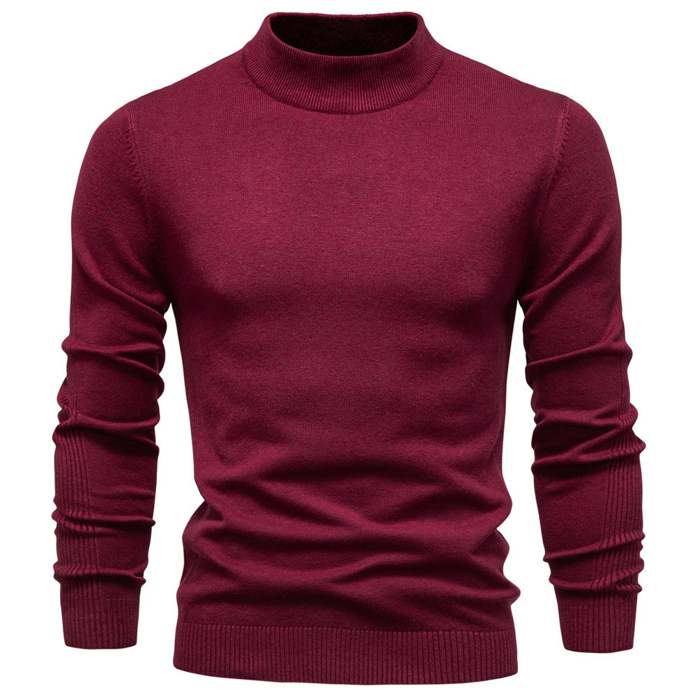 Herren Rollkragenpullover Weich Strick Material Rippstruktur