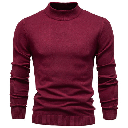 Herren Rollkragenpullover Weich Strick Material Rippstruktur