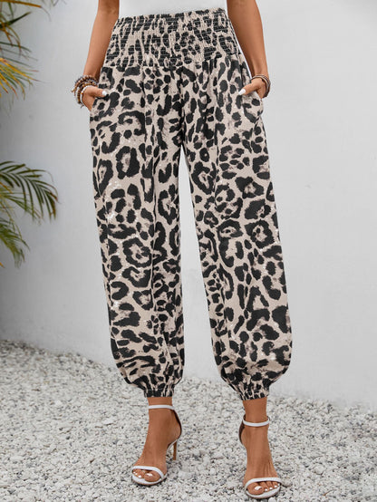 Weite Damen-Hosen Leopardenmuster Trendy Elegant