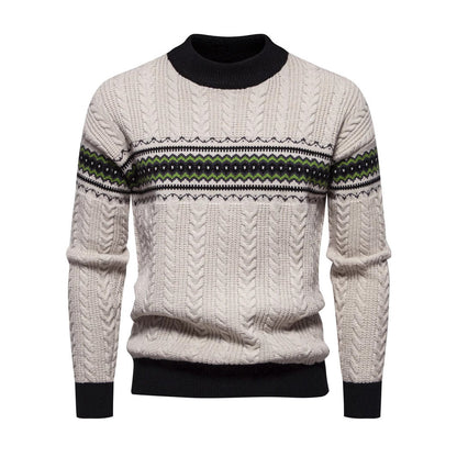 Herren Strickpullover Zopfmuster Modern Stilvoll