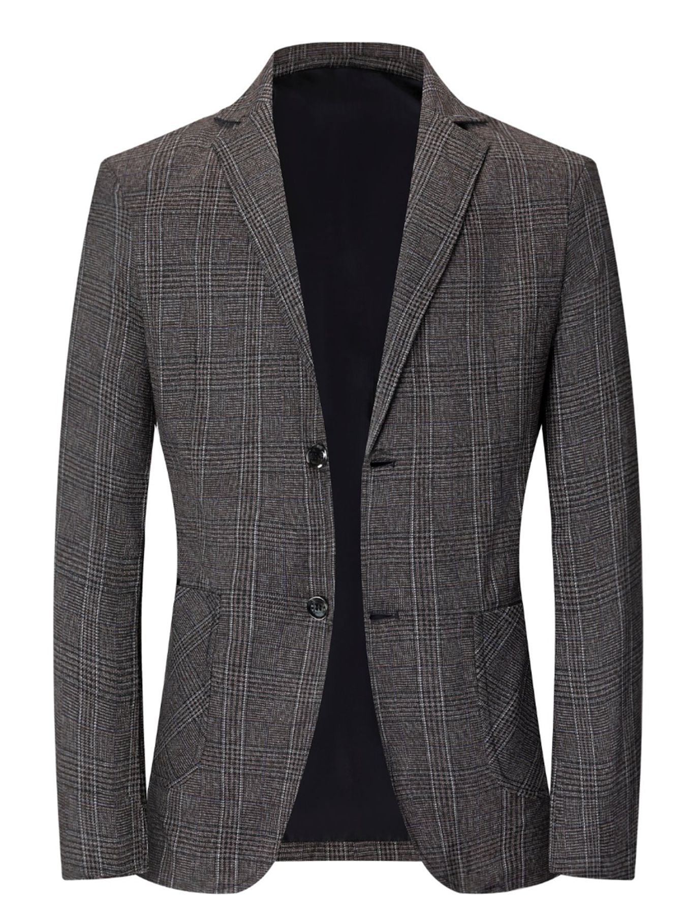 Herren Slim-Fit Blazer Kariert Modern Berlin Stil