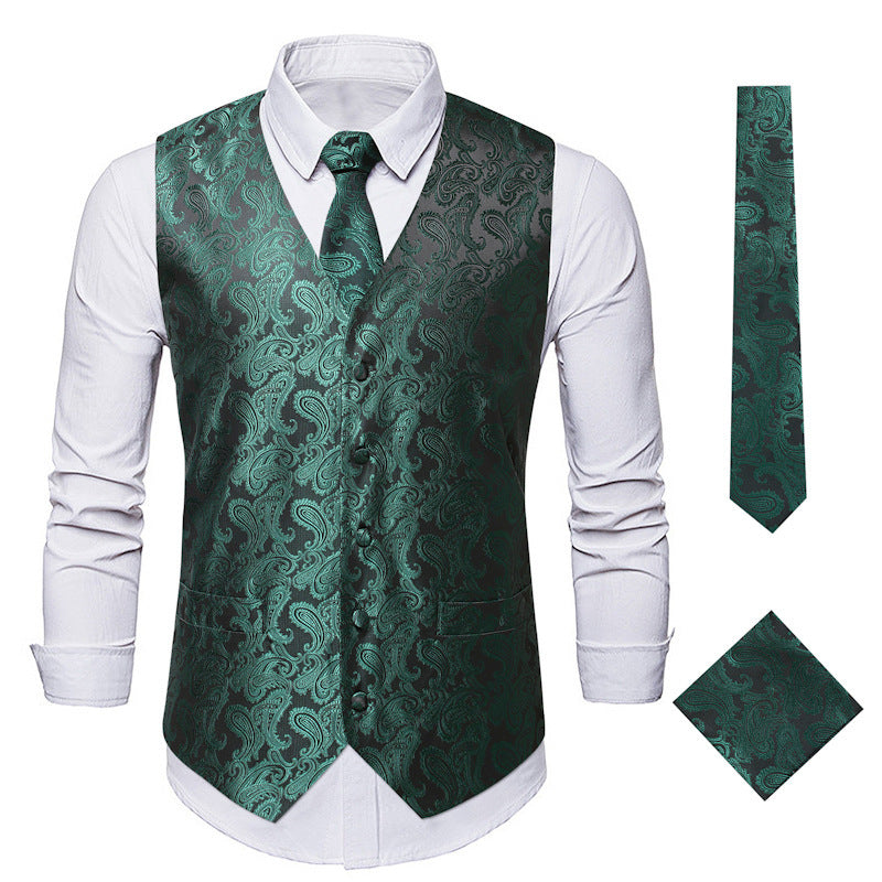 Herren Anzugweste Modern Paisley Muster Elegant